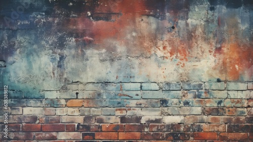 Abstract brick wall grunge background  photo