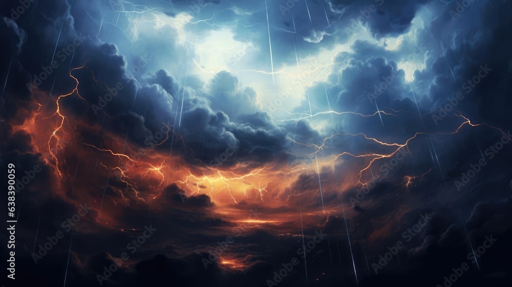 Abstract clouds and lightening background  - obrazy, fototapety, plakaty 