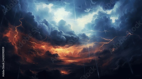 Abstract clouds and lightening background  photo
