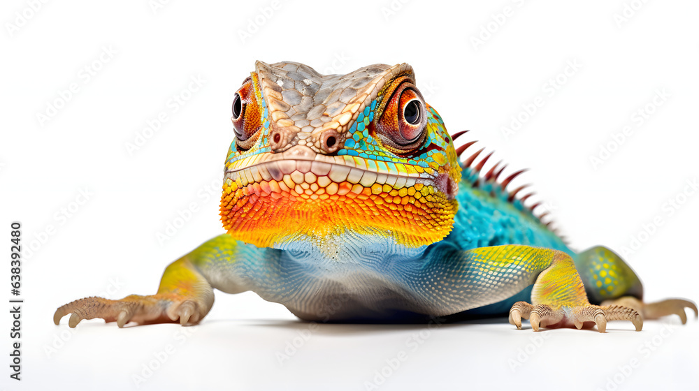 Fototapeta premium Lizard on white background