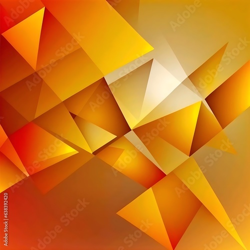 Abstract crystal background in yellow colors with refracting of light and highlights on the facets. geometric precious rock stones wallpaper background. polygonal geometry wall, tile Wallpaper.