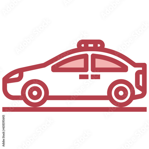 car line icon linear outline graphic illustration