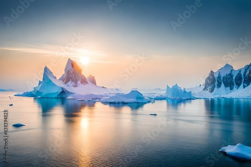 iceberg in polar regions generated by AI