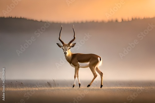 antelope in the sunset generated by AI