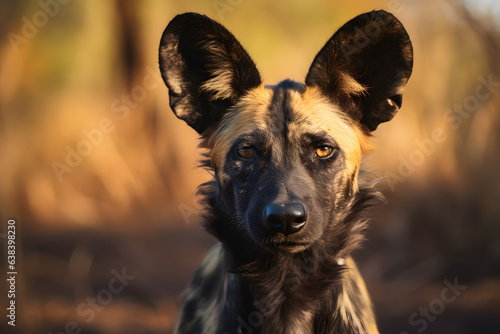 A African Wild Dog portrait, wildlife photography