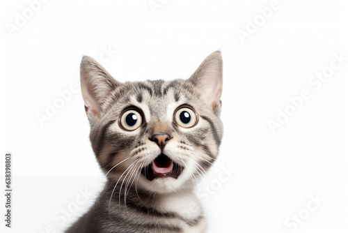 A cat looks surprised. © omune