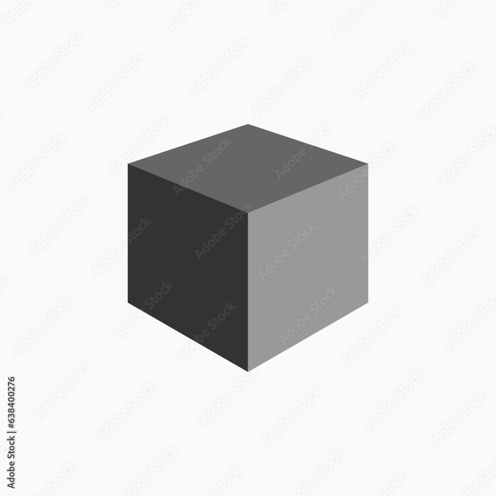 3D Cube Icon. Three Dimension Shape Symbol - Vector Logo Template. 3D Cube Icon. Three Dimension Shape Symbol - Vector Logo Template.