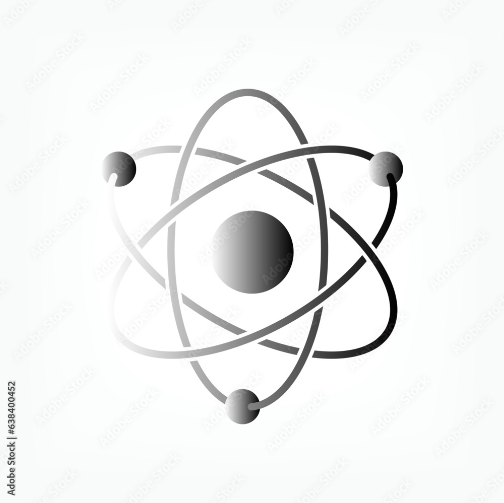 Atom, Molecule Icon - Vector, Sign and Symbol for Design, Presentation, Website or Apps Elements.   