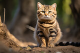 A Black-footed Cat portrait, wildlife photography