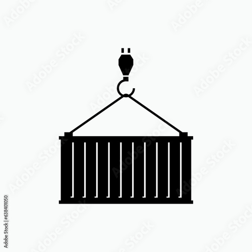 Container Cargo Icon. Export and Import, Merchandise Shipping Symbol. Applied to Print Design Elements, Presentations, Websites or Applications.