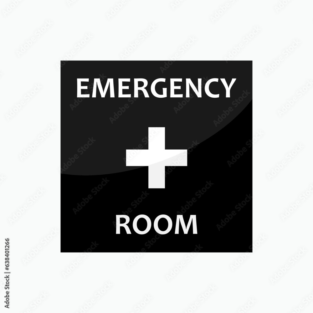 Emergency Room Icon. Patients Handling Facility. First Aid and Treatment Service Emergency Room Icon. Patients Handling Facility. First Aid and Treatment Service