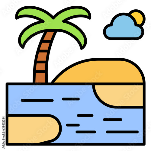 Shore Landscape Icon