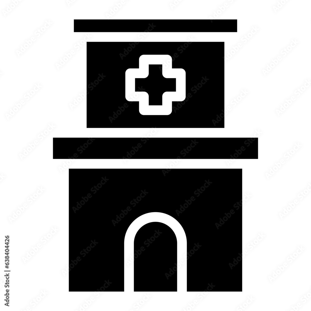 Obraz premium hospital glyph
