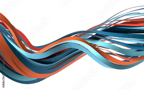 Abstract wavy lines, 3d render