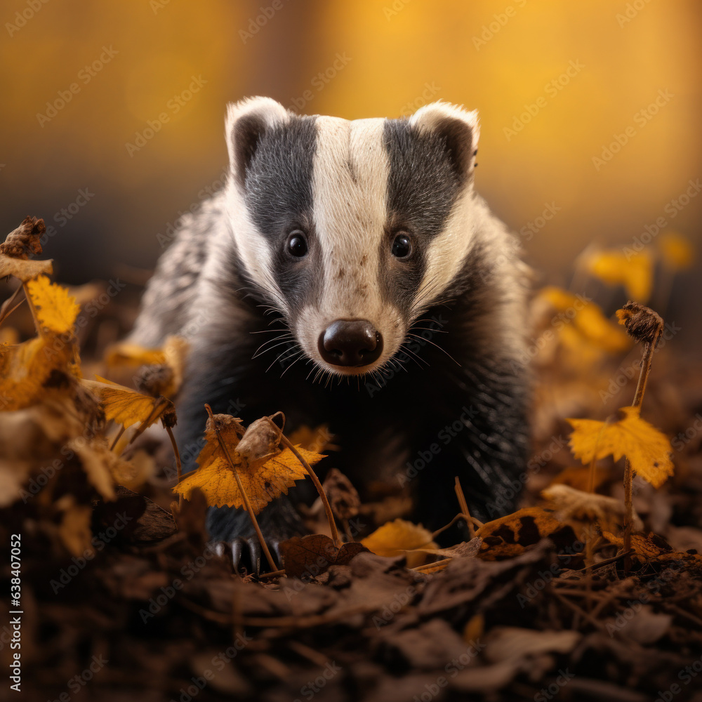 Badger in its Natural Habitat, Wildlife Photography, Generative AI Badger in its Natural Habitat, Wildlife Photography, Generative AI