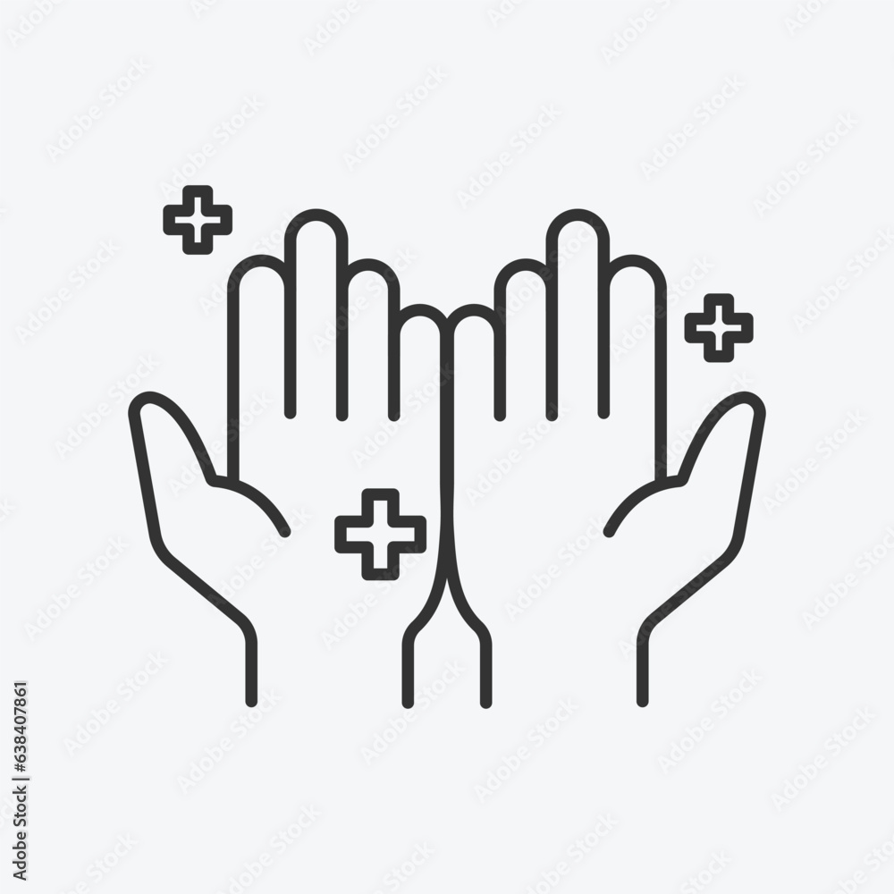 Clear Hands icon vector. Linear style sign for mobile concept and web design. hygiene symbol vector illustration. Flat vector simple element graphics - vector. Clear Hands icon vector. Linear style sign for mobile concept and web design. hygiene symbol vector illustration. Flat vector simple element graphics - vector.