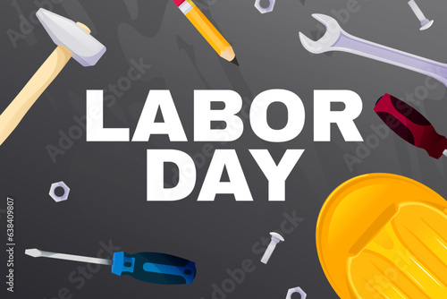 Happy Labor Day card. Labor Day banner. Design template. Vector illustration EPS10