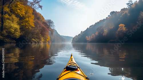 A kayak floats down the river © Alina