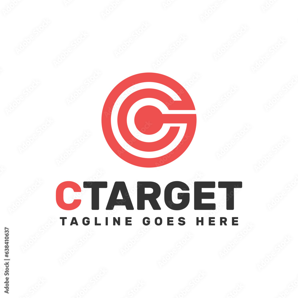 letter c target logo template