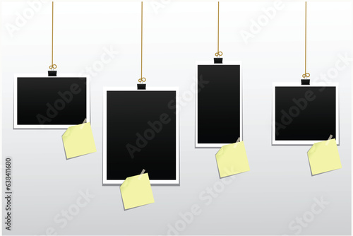 Vector illustration of a photo frame or a Polaroid photo.