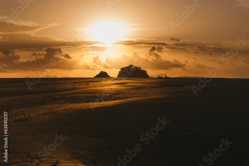 sunset on the beach