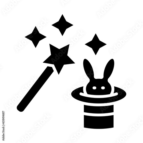 Magic Trick Glyph Icon Design