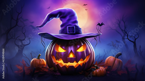 halloween background with pumpkin © Tatiana