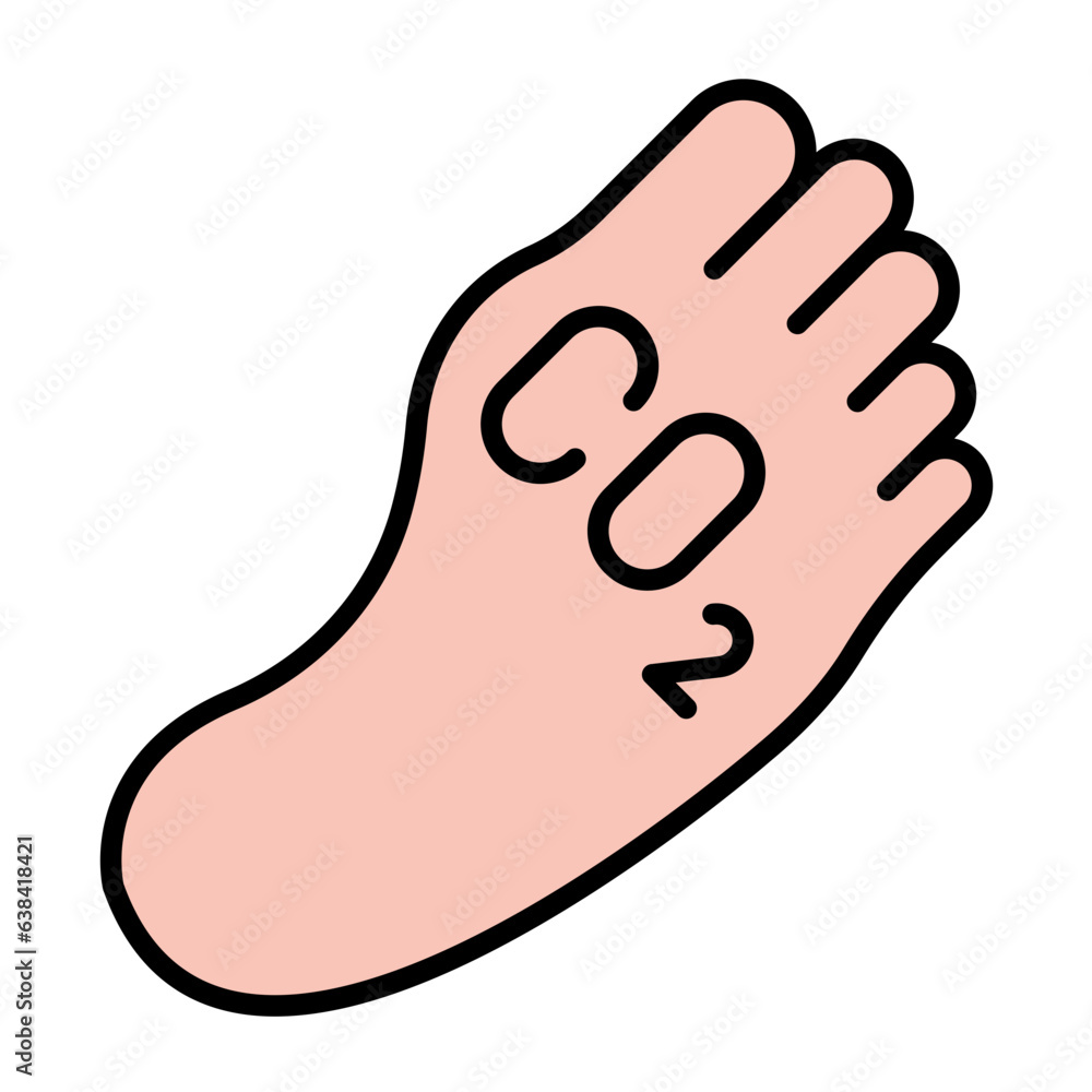 Carbon Footprint Icon Carbon Footprint Icon