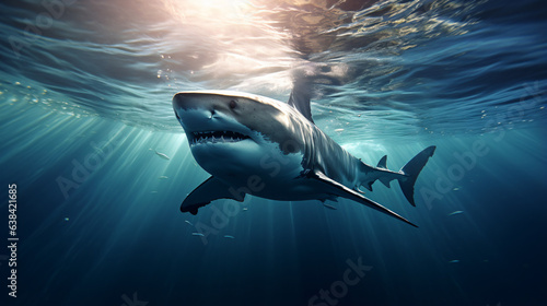 Shark fin in the ocean © Daniel