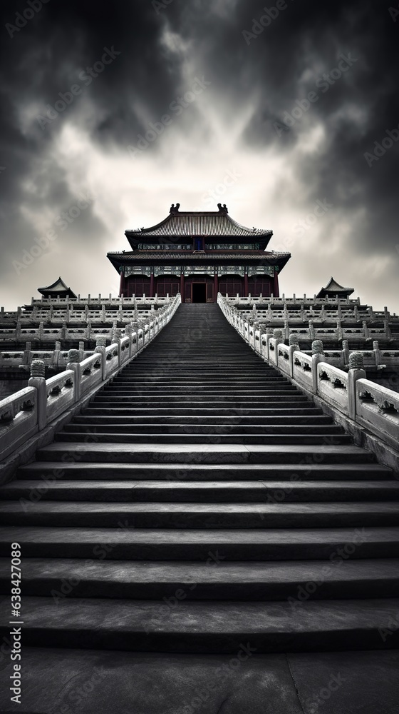 Fototapeta premium Forbidden City in Beijing, Generative AI
