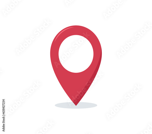 Location or navigation point indicator isolated. Vector illustration.