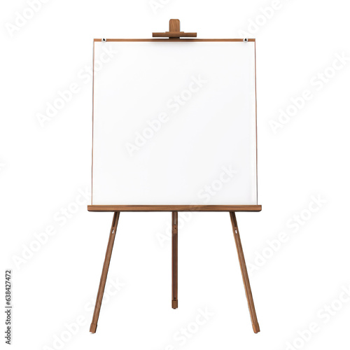 Whiteboard Easel isolated on transparent background. Generative AI