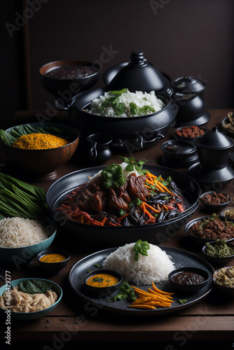 Indonesian food on the table