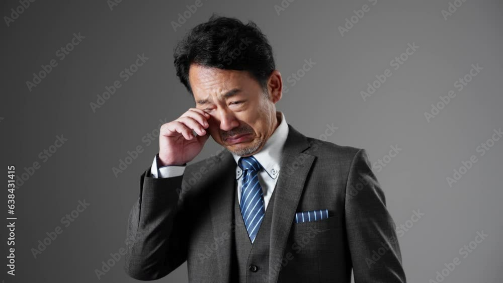 悲しんでいるミドル男性 ビジネスイメージ
悲しんでいるミドル男性 ビジネスイメージ