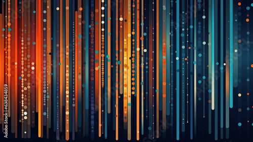 abstract background, retro vintage geometric strip and spot style art illustration, Generative Ai