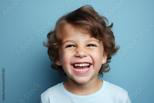 Young kid, boy showing Teeth, healthy smiling, happy