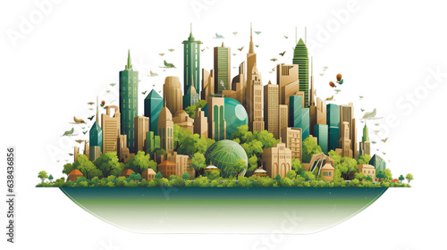 world environment day, green city on earth, globe, earth day, green city, Generative ai