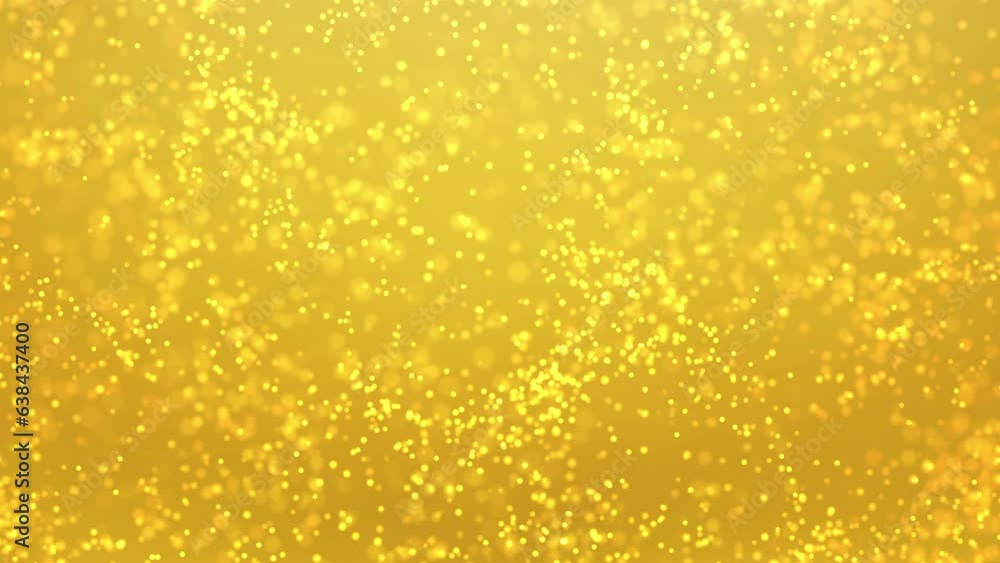 Golden particles shining stars dust bokeh glitter awards dust abstract background. Futuristic glittering in space on gold color background. Golden particles shining stars dust bokeh glitter awards dust abstract background. Futuristic glittering in space on gold color background.