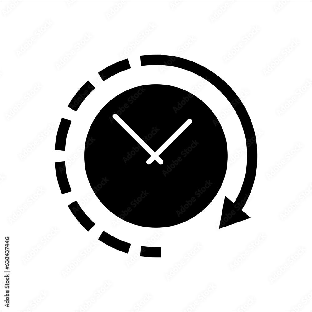 Long term icon. clock sign. vector illustration on white background. EPS 10 Long term icon. clock sign. vector illustration on white background. EPS 10