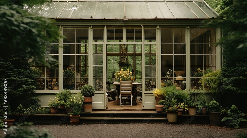Generative AI, Beautiful aesthetic private garden with many flowers and plants, nature landscape, muted neutral colors Generative AI, Beautiful aesthetic private garden with many flowers and plants, nature landscape, muted neutral colors