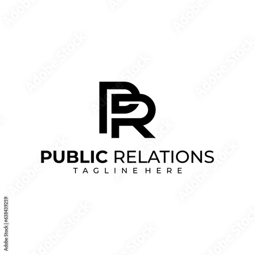 MODERN LETTER PR VECTOR ILLUSTRATION 