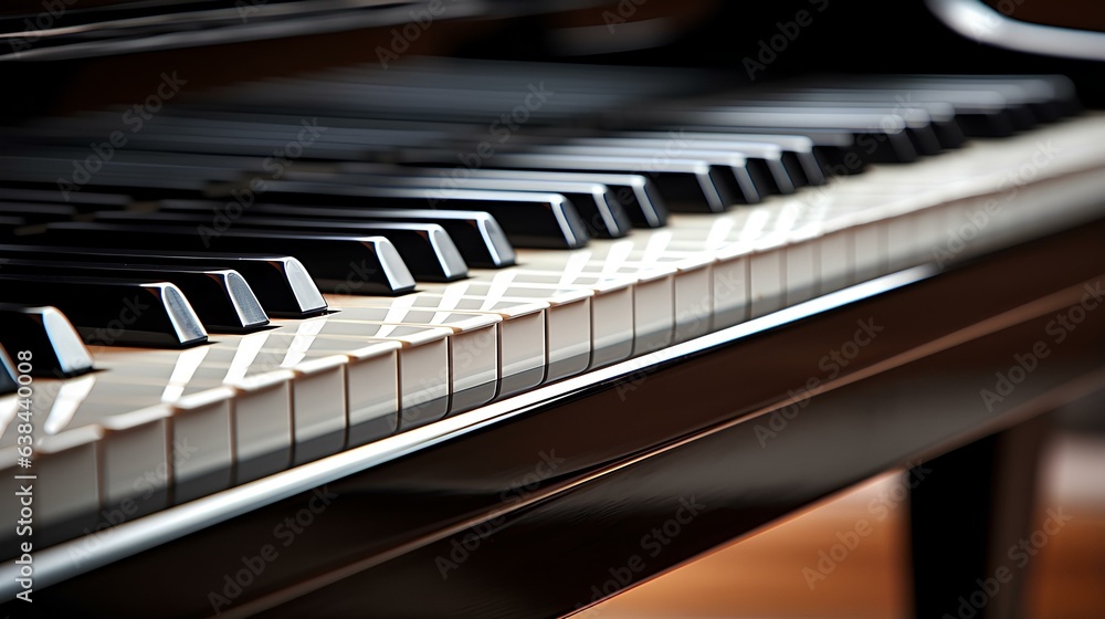 Keys on pianoforte, close-up, musical instrument. Keys on pianoforte, close-up, musical instrument.