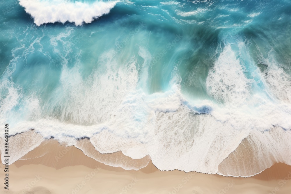 Top view of cold oceanic wave on beach shore ocean azure blue warm water with foam tide surf sea breeze beautiful nature summer turquoise foamy waves splash breaking on sandy coastline vacation travel Top view of cold oceanic wave on beach shore ocean azure blue warm water with foam tide surf sea breeze beautiful nature summer turquoise foamy waves splash breaking on sandy coastline vacation travel