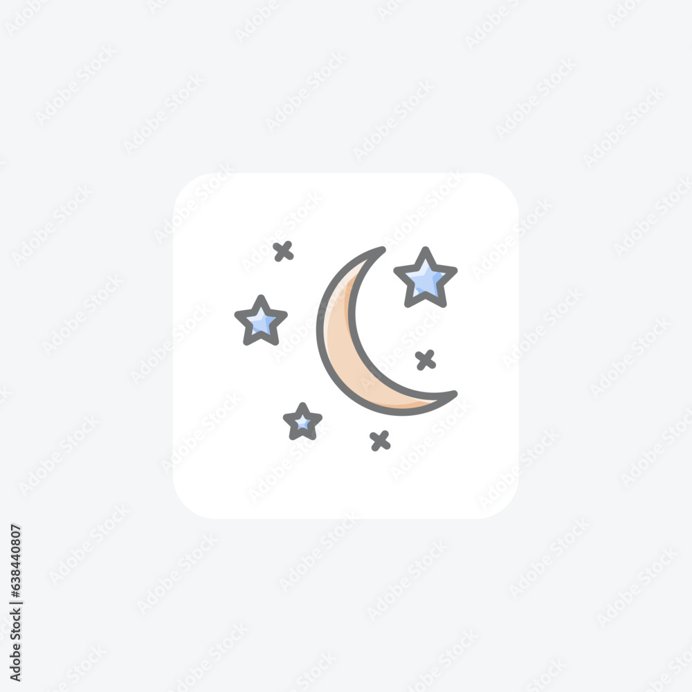 EmbRacing the Christmas Moon and Stars Awesome Lineal Icon EmbRacing the Christmas Moon and Stars Awesome Lineal Icon