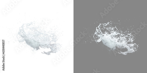 Water blue white splash transparent isolated. Shape form droplet of Water splashes into drop water png. Splash Water for texture 