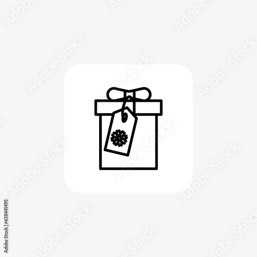 Exquisite Christmas Gift Boxes Line Icon