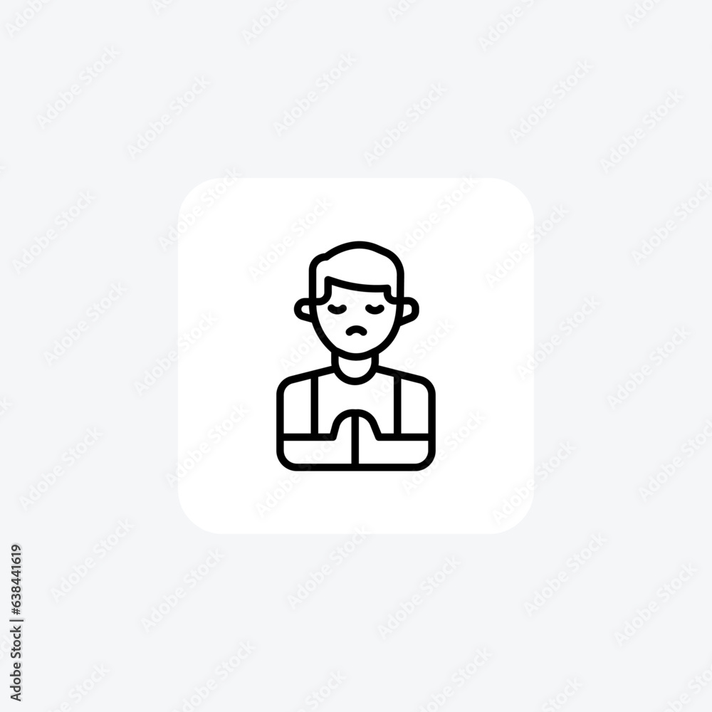 Empowering Christmas Man Line Icon Empowering Christmas Man Line Icon