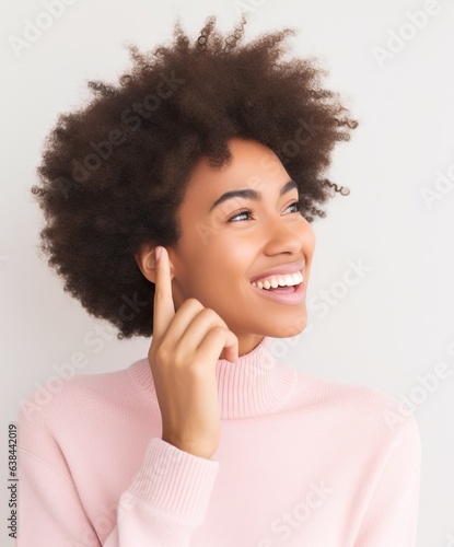 Beautiful black woman portr...