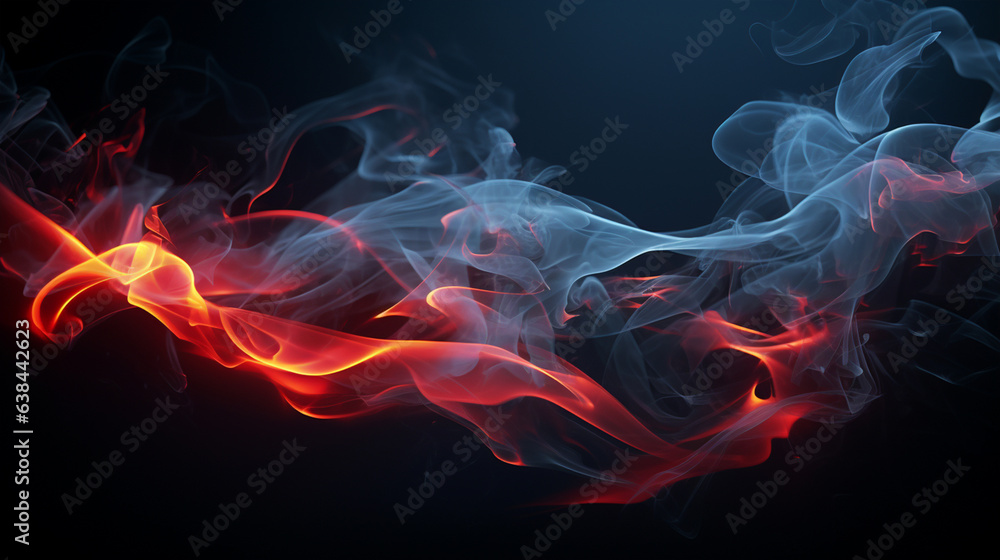 illuminating smoke on black background illuminating smoke on black background