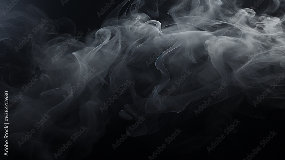 Fototapeta premium illuminating smoke on black background